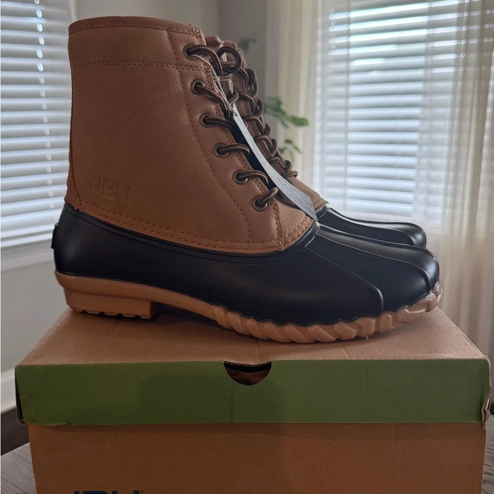 JBU Men's Maine Waterproof Ankle-Length Rain Boots | Size: 9M ~ NWB